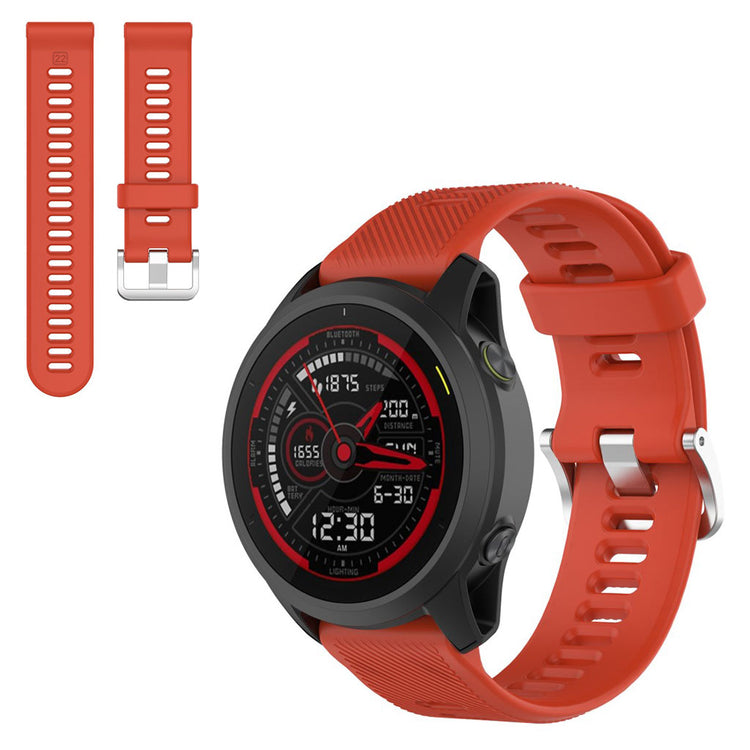 22mm Universal twill texture silicone watch strap - Red#serie_3