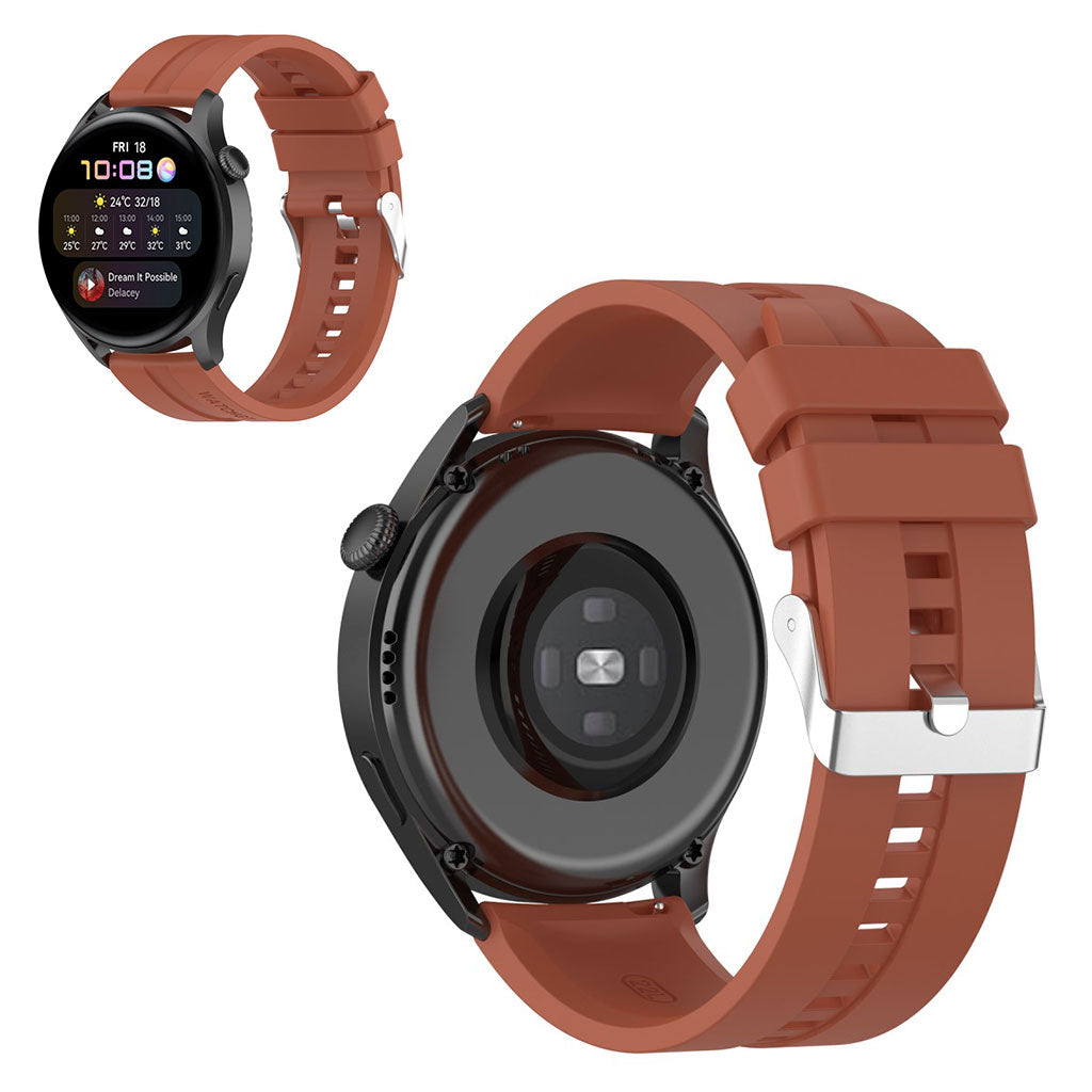 22mm Universal silicone watch strap - Brown#serie_4