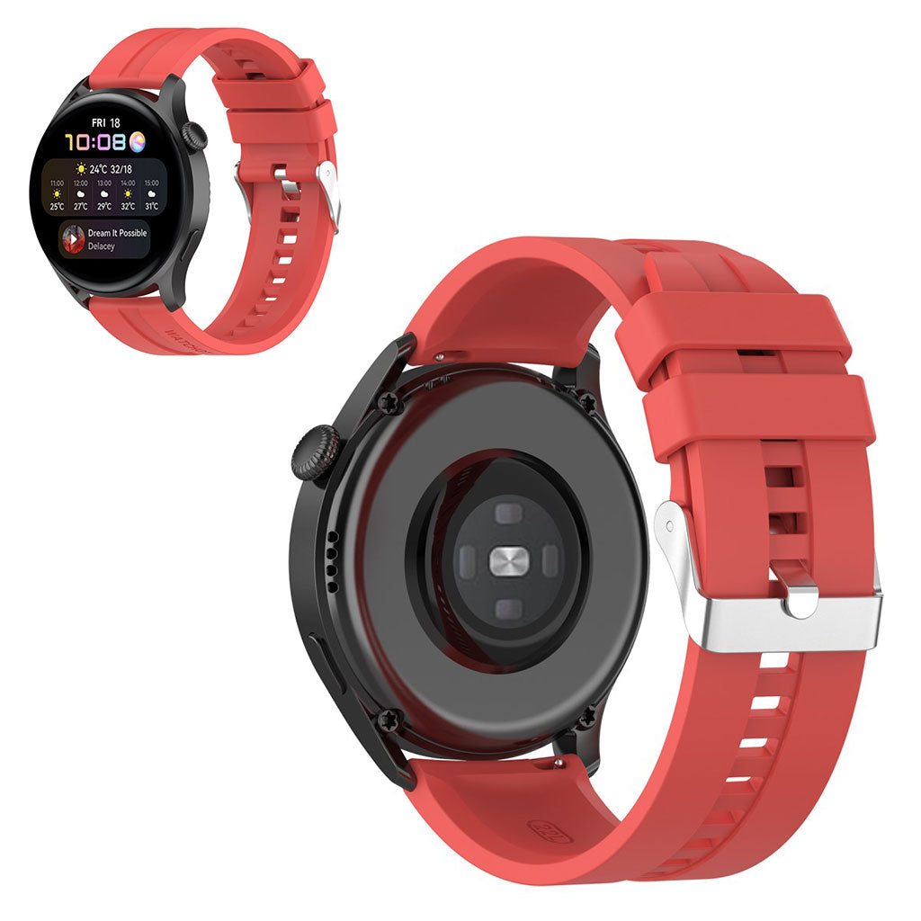 22mm Universal silicone watch strap - Red#serie_6