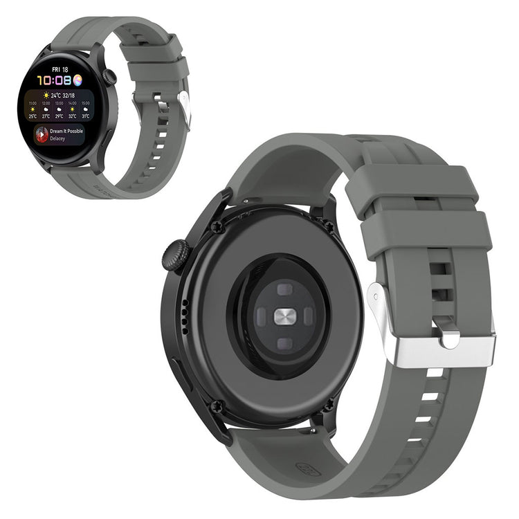 22mm Universal silicone watch strap - Grey#serie_7