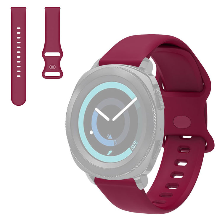22mm Universal simple silicone watch strap - Wine Red#serie_6