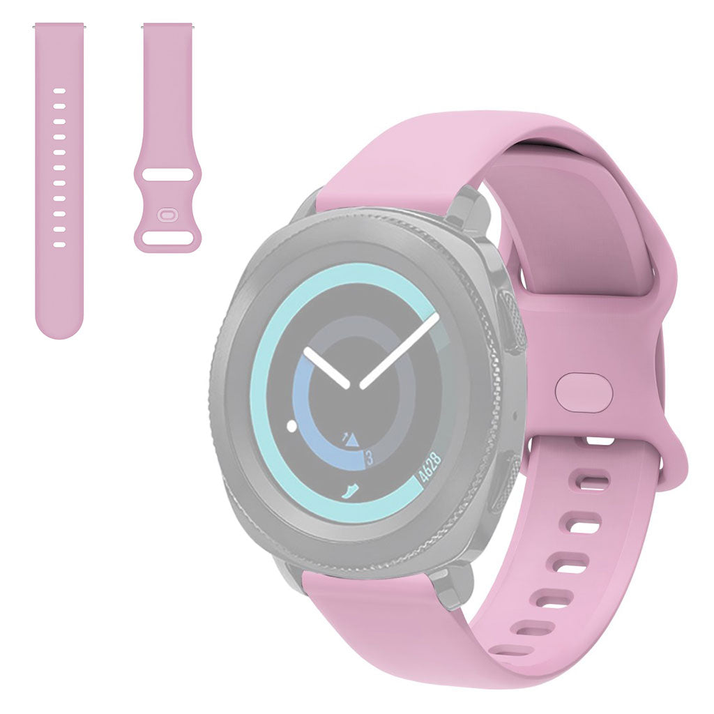 22mm Universal simple silicone watch strap - Light Purple#serie_7