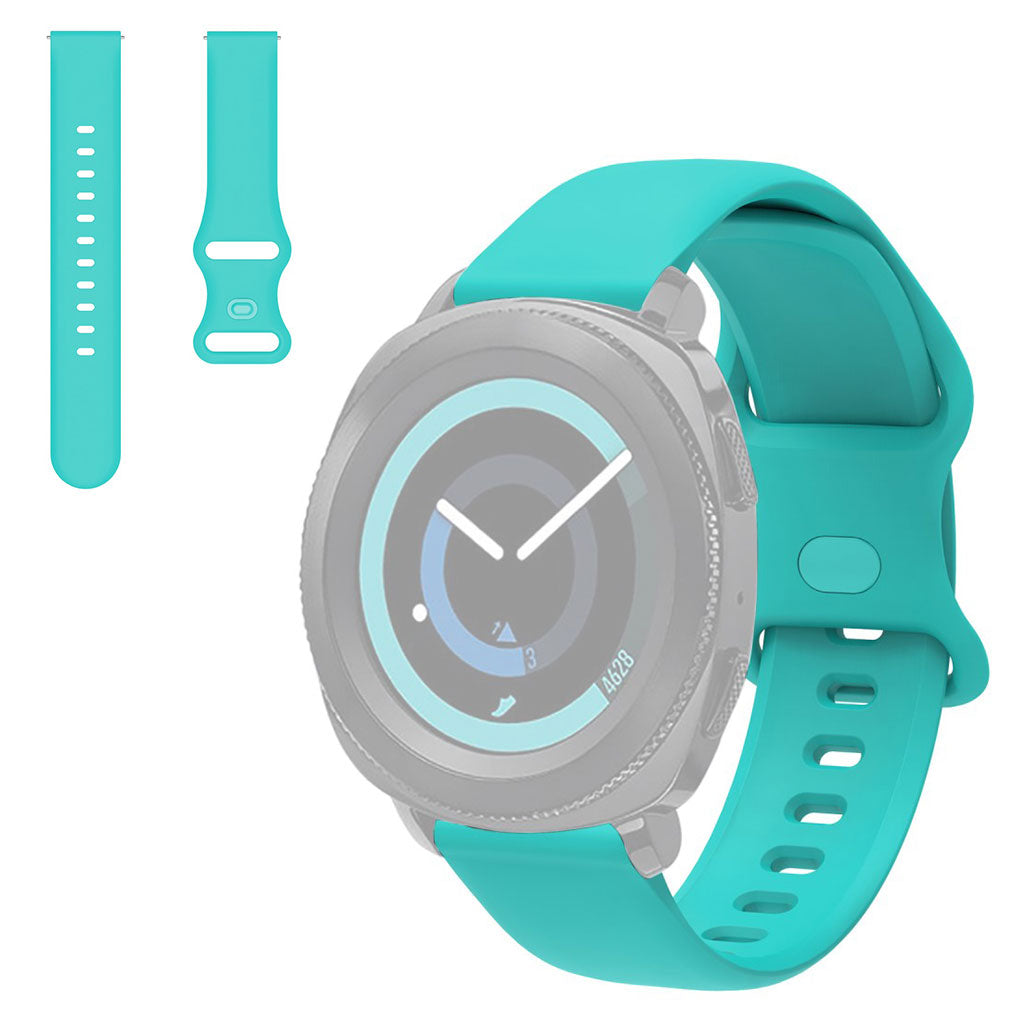 22mm Universal simple silicone watch strap - Lake Blue#serie_9