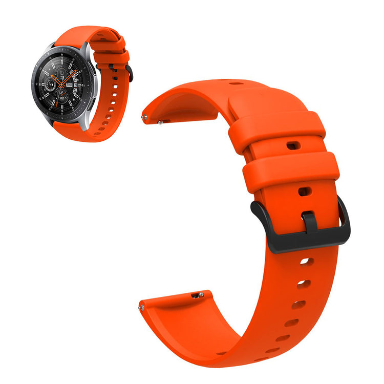 22mm Universal sporty silicone watch strap - Orange#serie_1