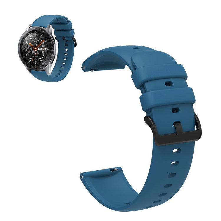 22mm Universal sporty silicone watch strap - Blue / Grey#serie_10