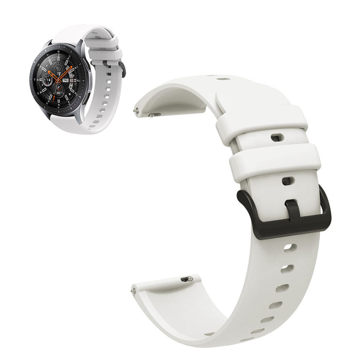 22mm Universal sporty silicone watch strap - White#serie_2