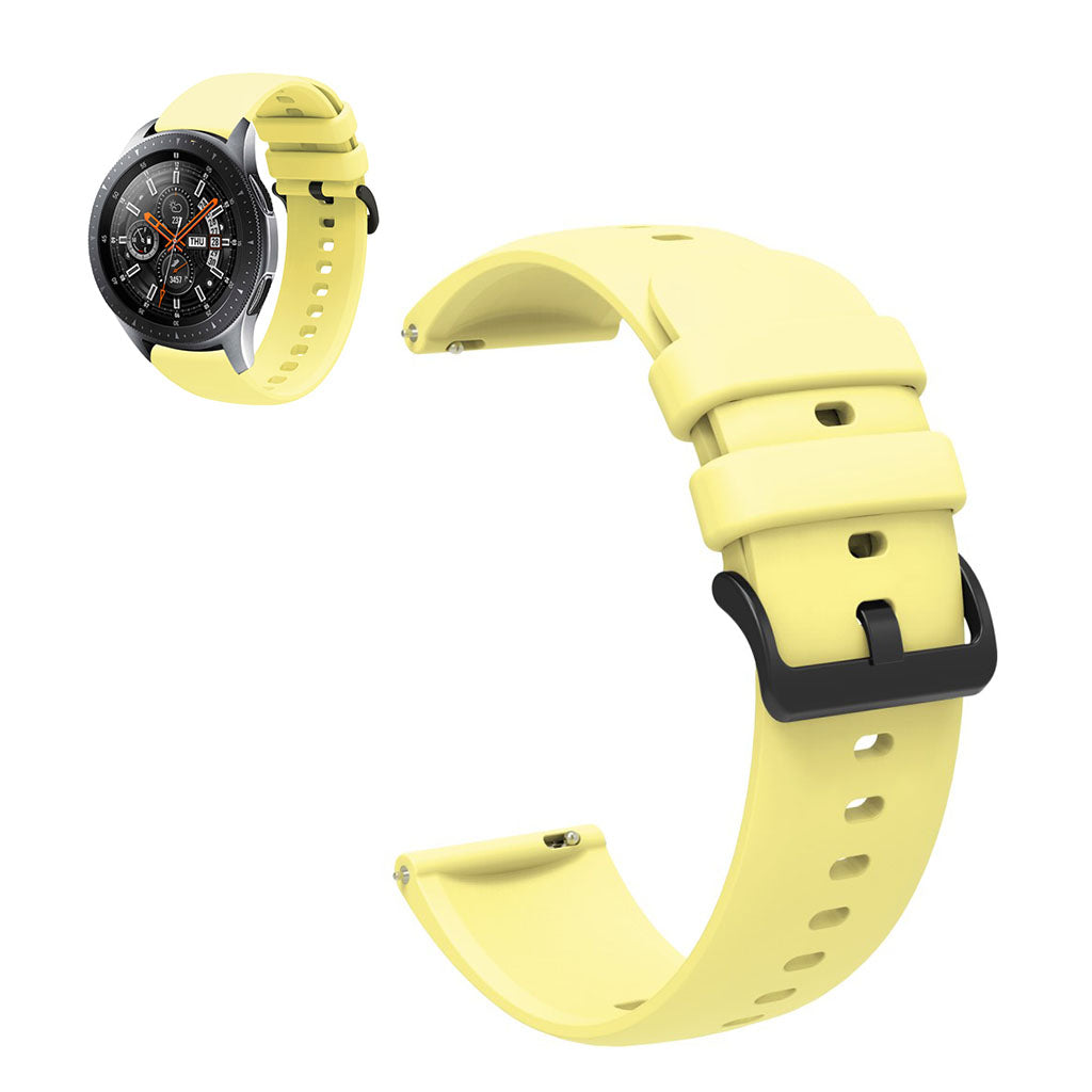 22mm Universal sporty silicone watch strap - Yellow#serie_5