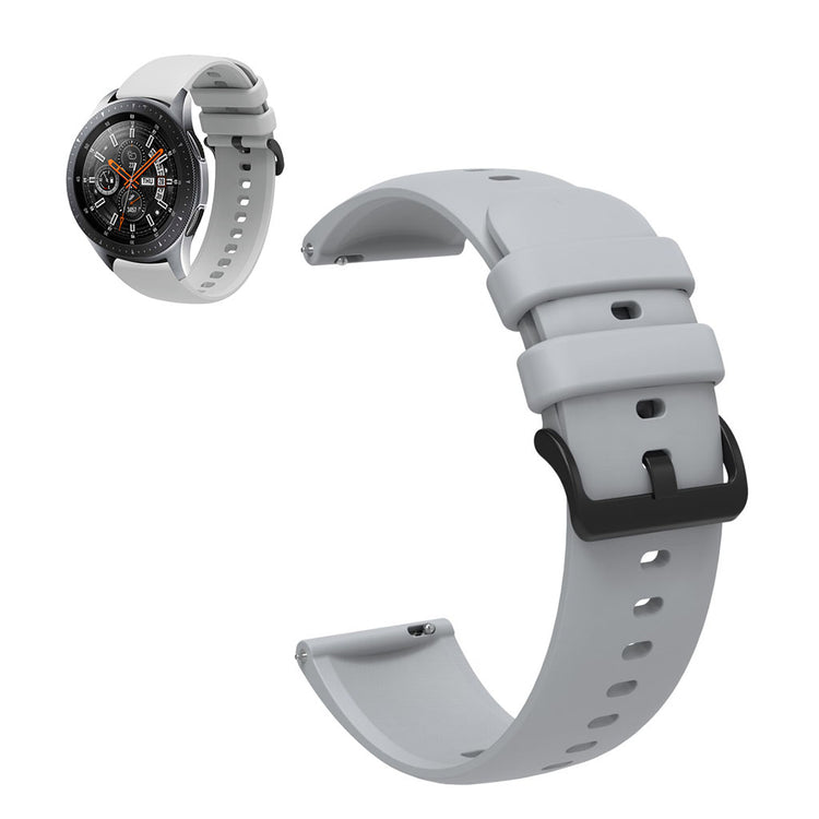 22mm Universal sporty silicone watch strap - Grey#serie_7