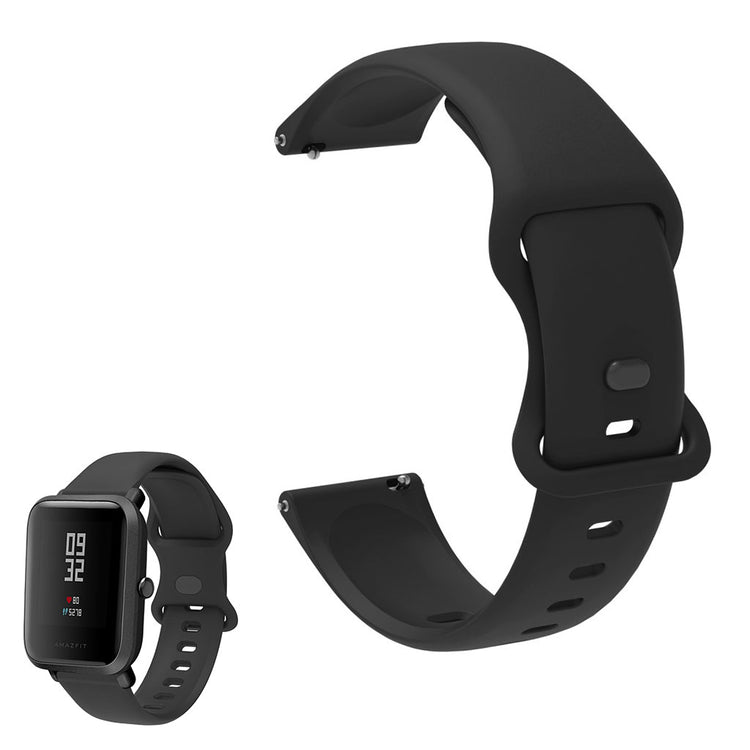 Universal simple silicone watch strap - Black#serie_1