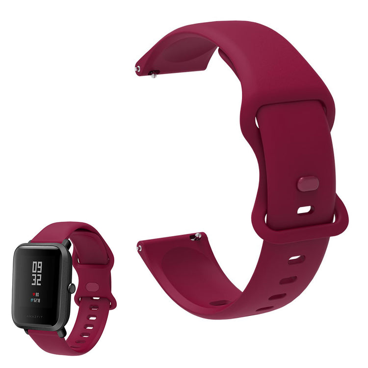 Universal simple silicone watch strap - Wine Red#serie_6