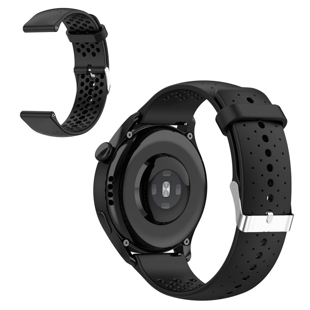 22mm Universal silicone adjustable watch strap - Black#serie_3