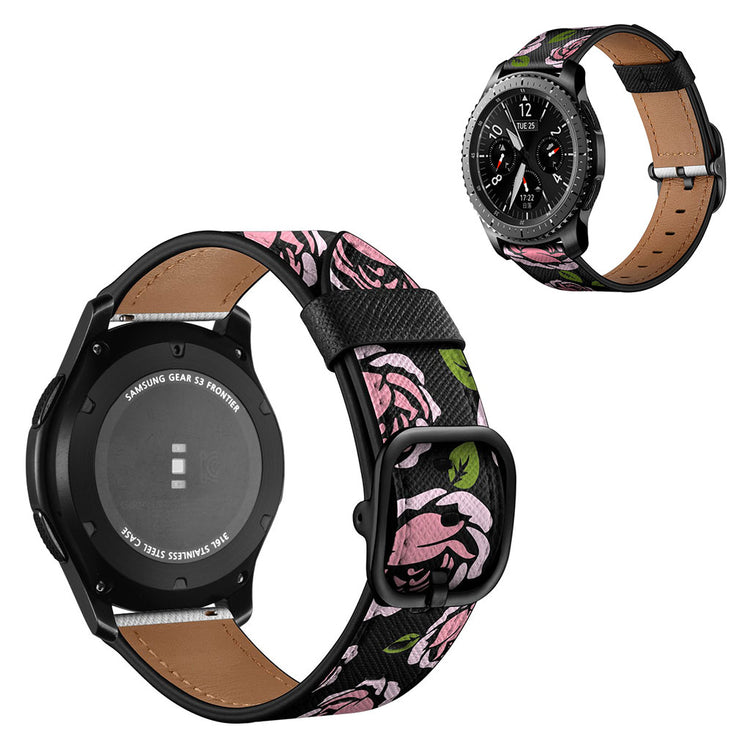 22mm Universal stylish genuine leather watch strap - Rose#serie_3