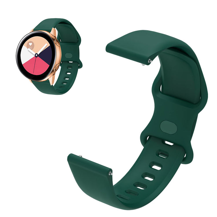 22mm Universal sport silicone watch strap - Blackish Green#serie_3