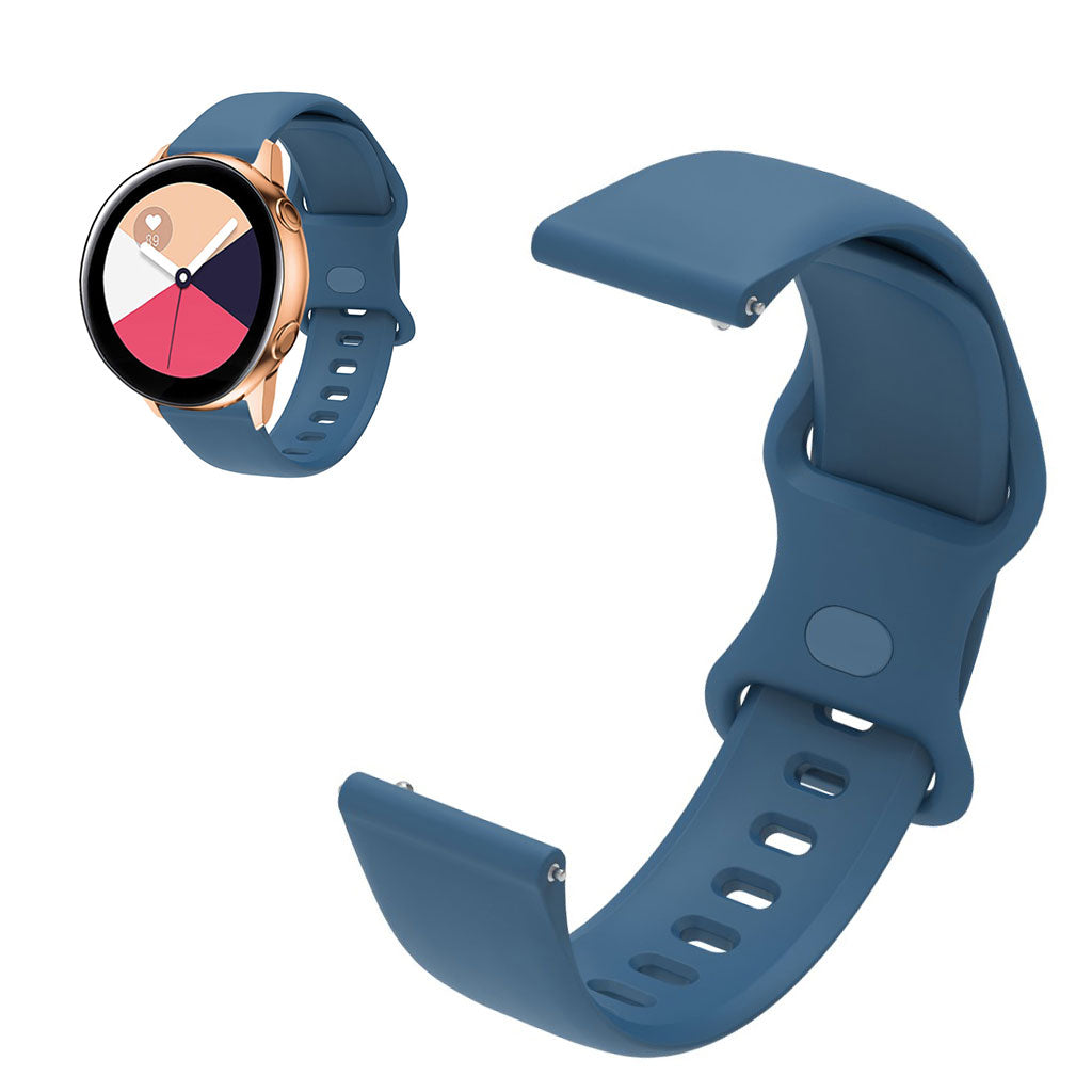 22mm Universal sport silicone watch strap - Navy Blue#serie_6