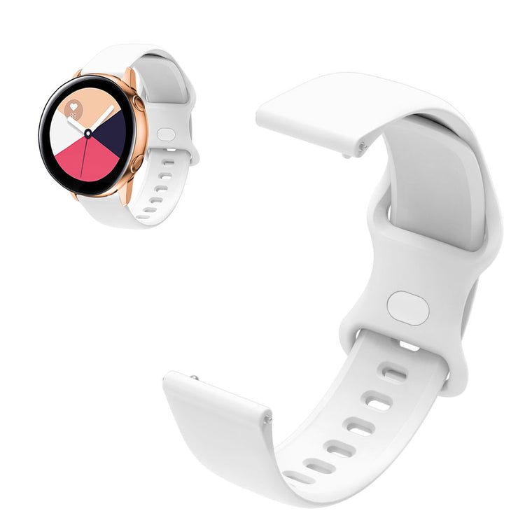 22mm Universal sport silicone watch strap - White#serie_9