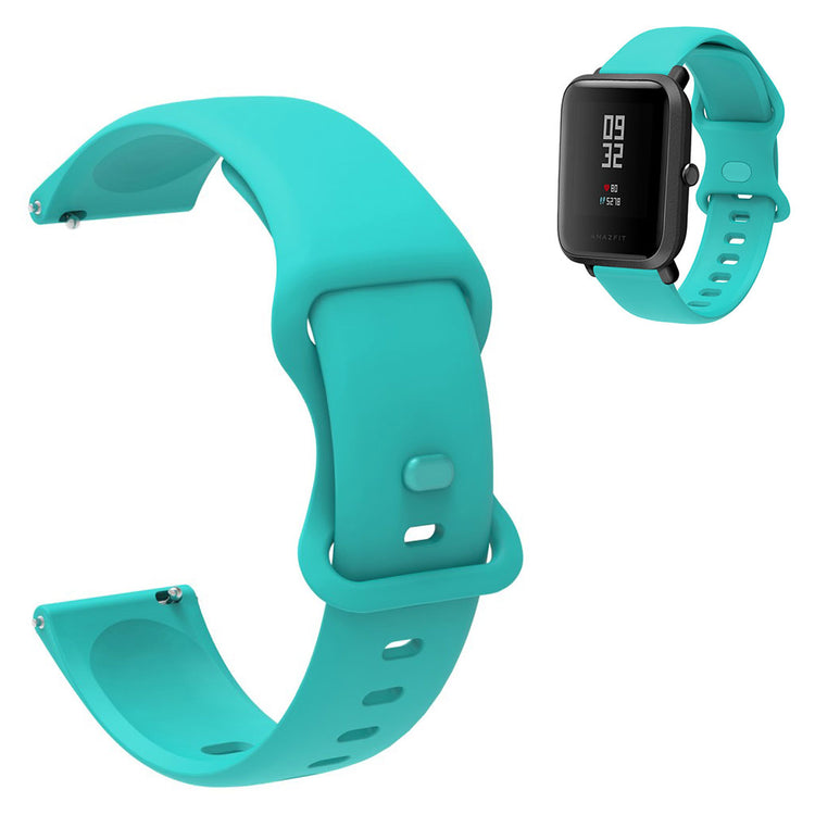 20mm Universal simple color silicone watch strap - Lake Blue#serie_4