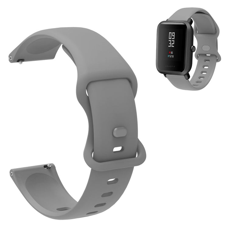 20mm Universal simple color silicone watch strap - Grey#serie_5