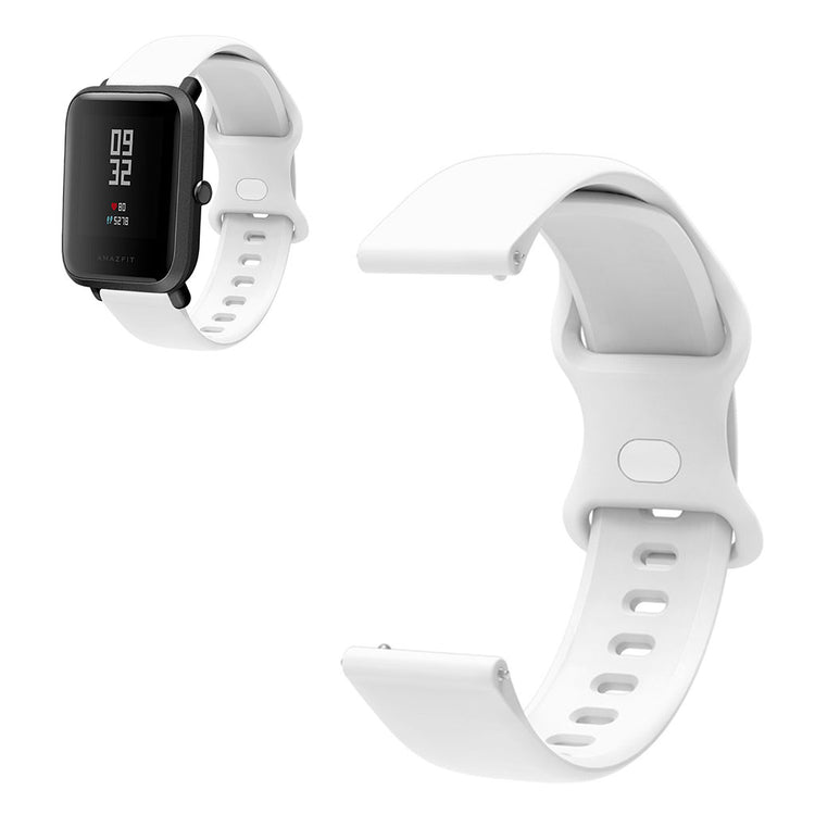 22mm Universal comfortable silicone watch strap - White#serie_1