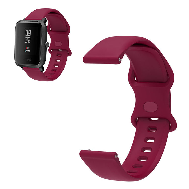 22mm Universal comfortable silicone watch strap - Wine Red#serie_6