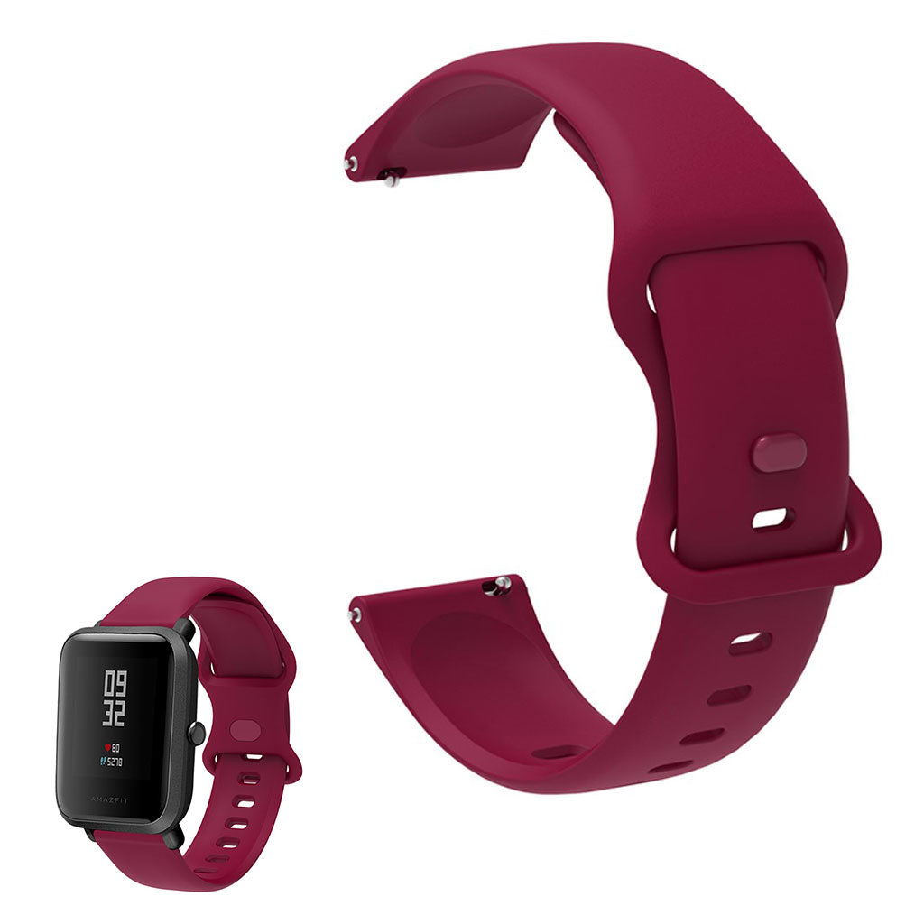 20mm Universal comfortable silicone watch strap - Wine Red#serie_7