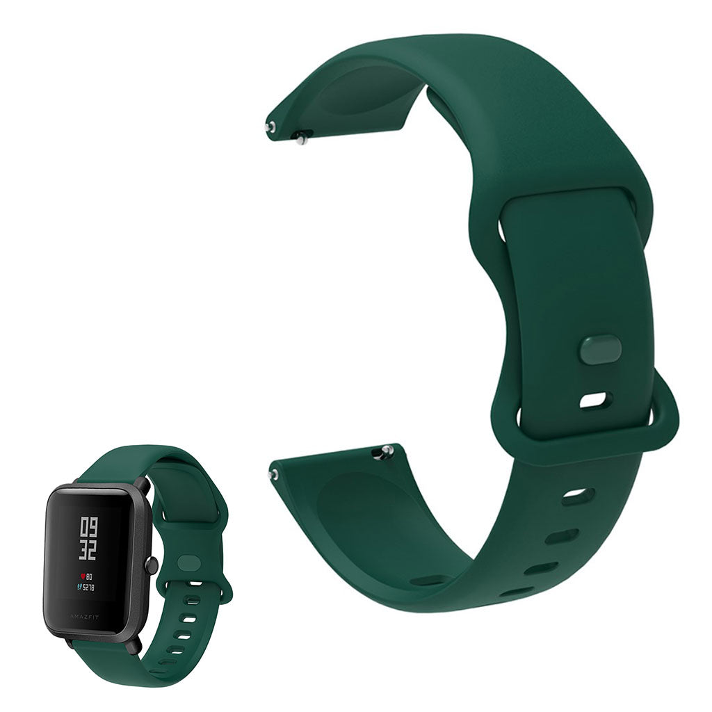 20mm Universal comfortable silicone watch strap - Blackish Green#serie_8