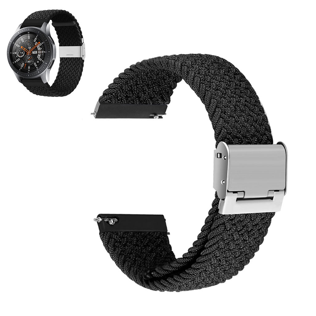 20mm Universal elastic nylon watch strap - Black#serie_4