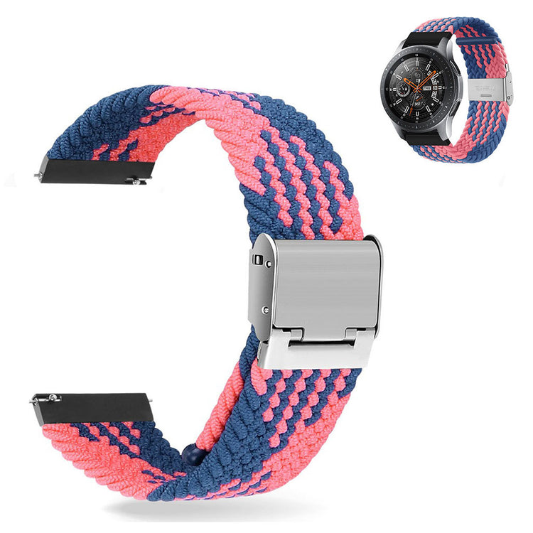 22mm Universal elastic nylon watch strap - Blue / Pink#serie_12