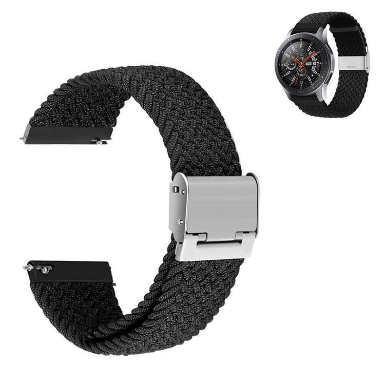 22mm Universal elastic nylon watch strap - Black#serie_4