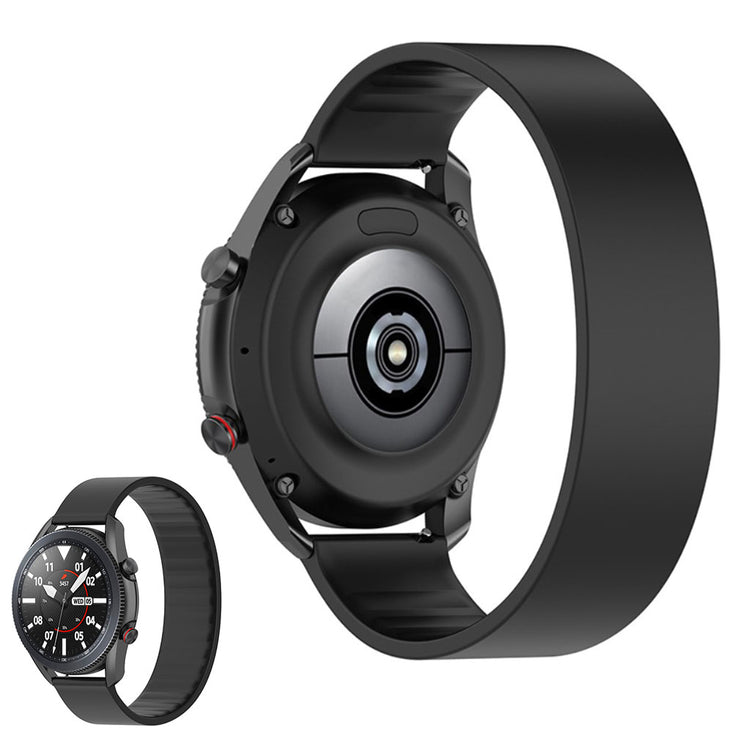 22mm Universal elastic simple silicone watch strap - Black / Size: 170mm#serie_1