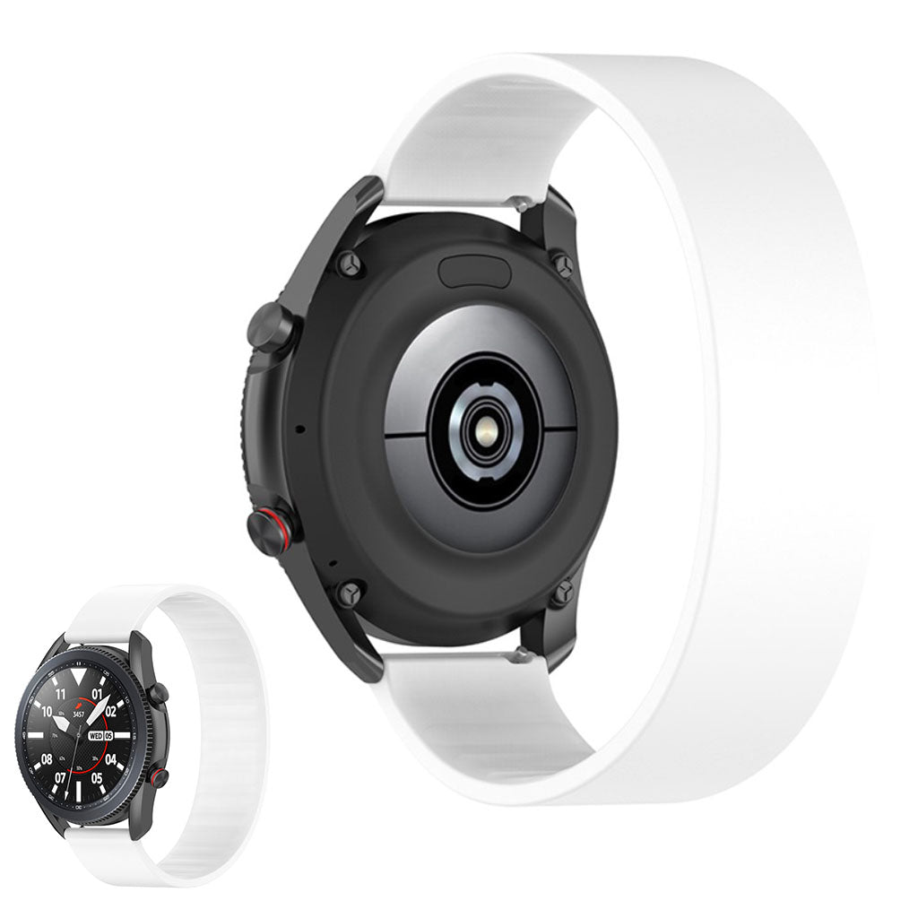 22mm Universal elastic simple silicone watch strap - White / Size: 170mm#serie_2