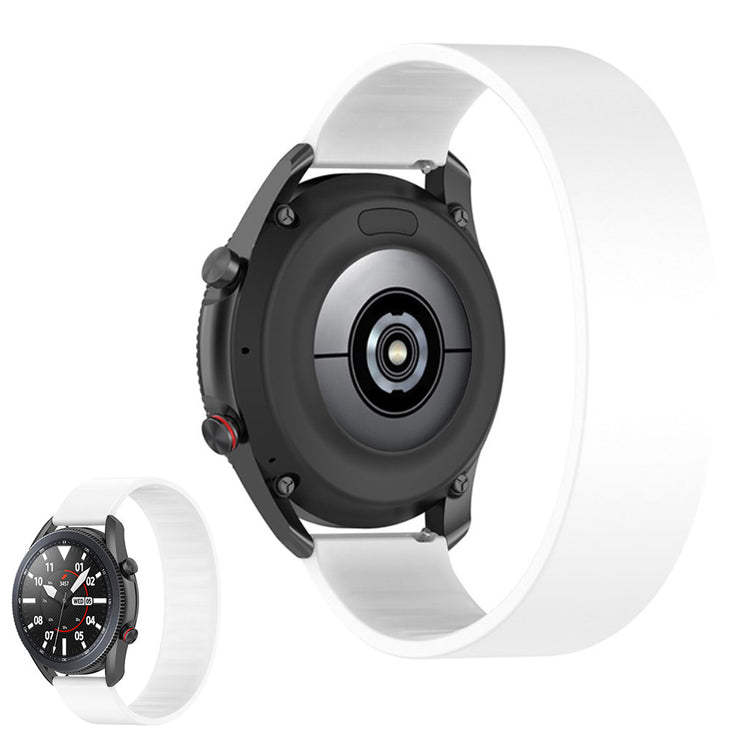 22mm Universal elastic simple silicone watch strap - White / Size: 170mm#serie_2