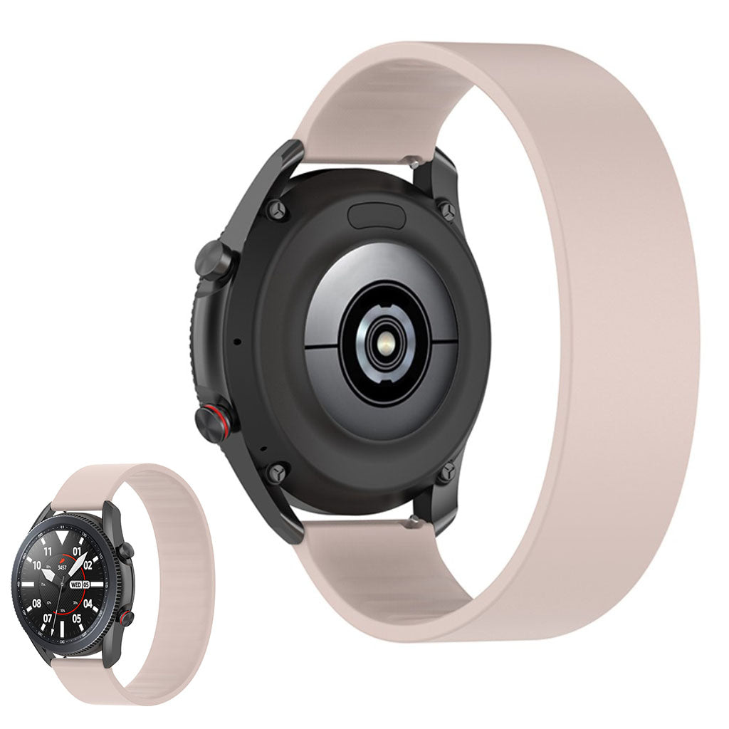 22mm Universal elastic simple silicone watch strap - Pink / Size: 170mm#serie_6