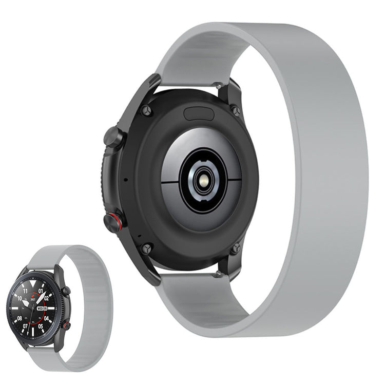 22mm Universal elastic simple silicone watch strap - Light Grey / Size: 170mm#serie_7