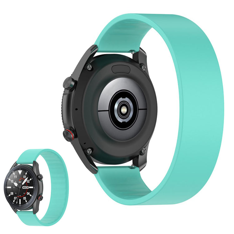 22mm Universal elastic simple silicone watch strap - Cyan / Size: 170mm#serie_8