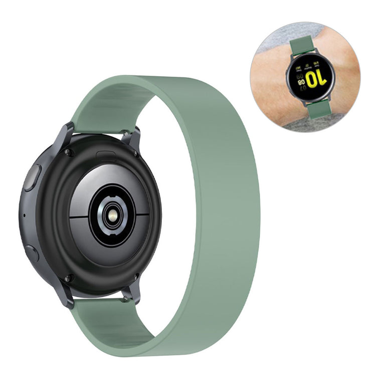 20mm Universal elastic silicone watch strap - Light Green / Size: 129mm#serie_3