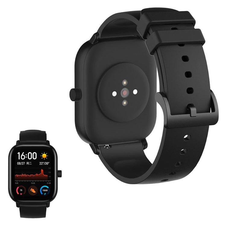 20mm Universal replacement silicone watch strap - Black#serie_2