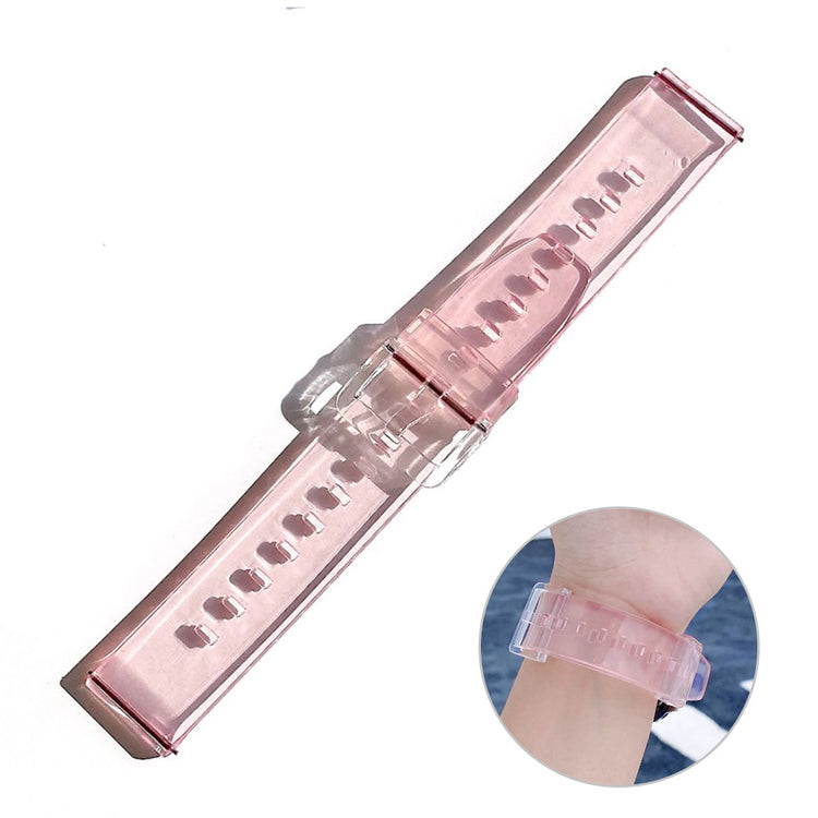 20mm Universal lovely transparent style watch strap - Pink#serie_1
