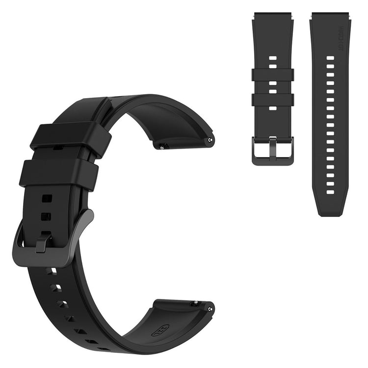 22mm Universal silicone watch strap - Black#serie_1