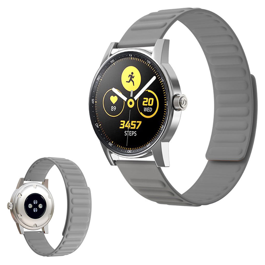 22mm Universal flexible silicone watch strap - Grey#serie_4