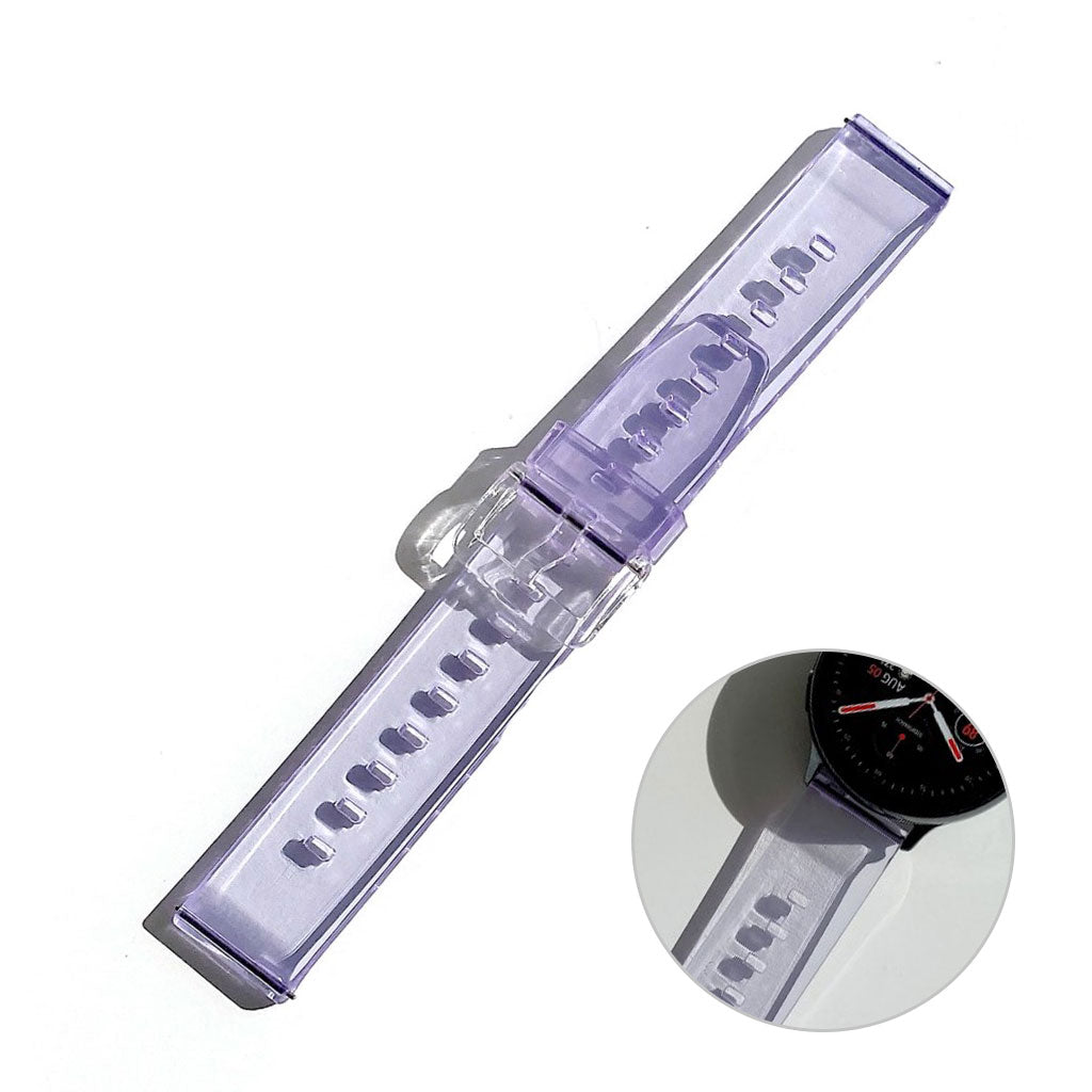 22mm Universal lovely transparent style watch strap - Purple#serie_5