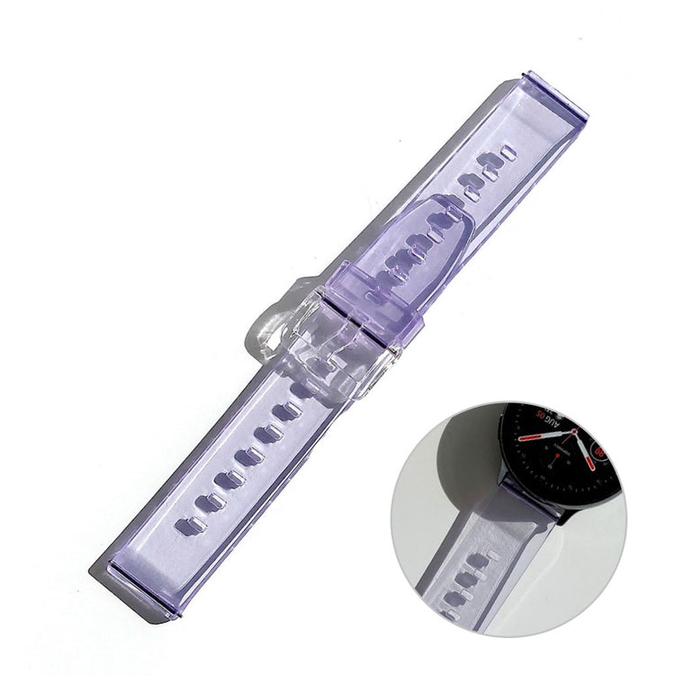 22mm Universal lovely transparent style watch strap - Purple#serie_5
