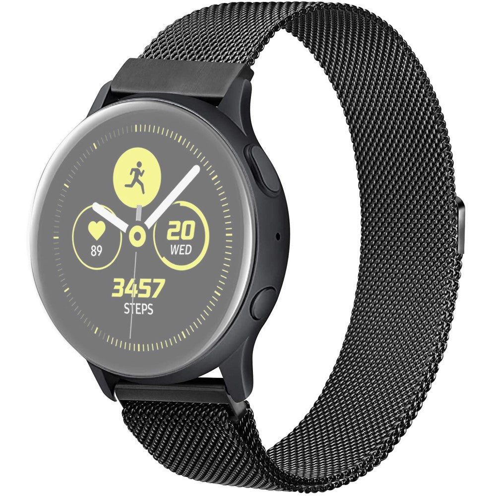 22mm Universal JLT milanese stainless steel watch strap - Black#serie_3