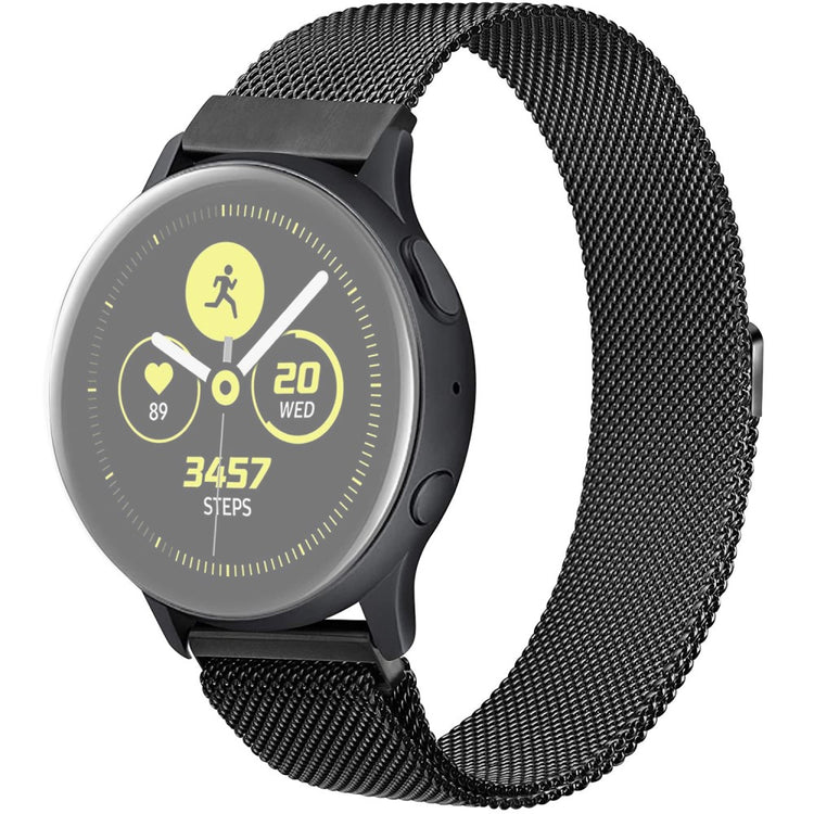 22mm Universal JLT milanese stainless steel watch strap - Black#serie_3