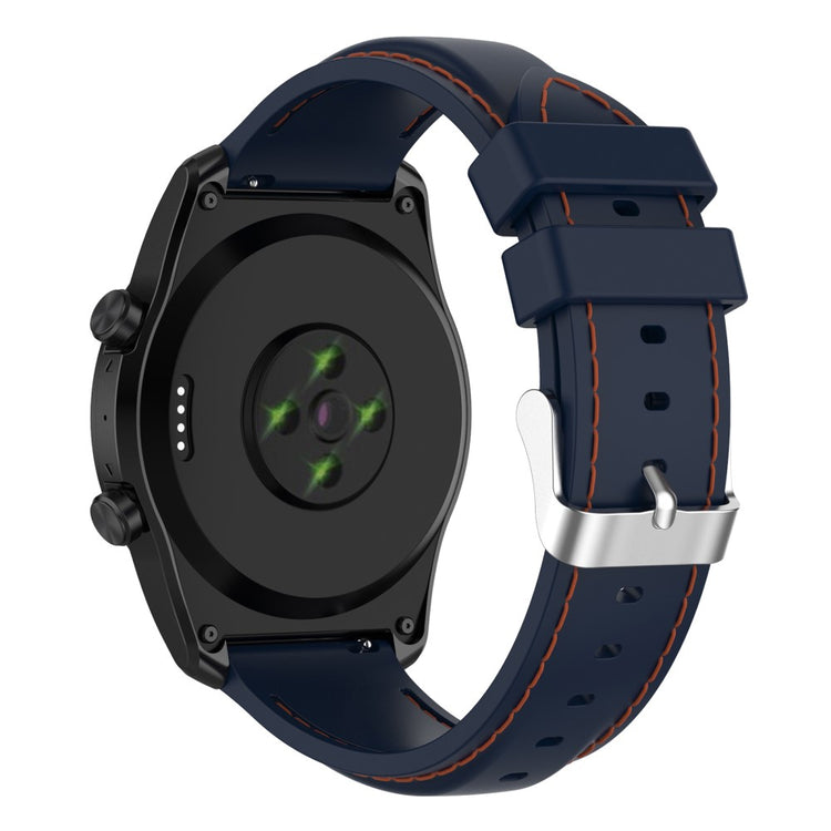 22mm Universal simple color knitted silicone watch strap - Blue#serie_1