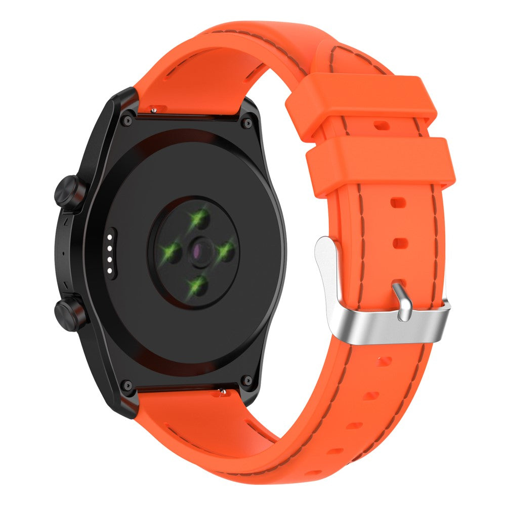 22mm Universal simple color knitted silicone watch strap - Orange#serie_3