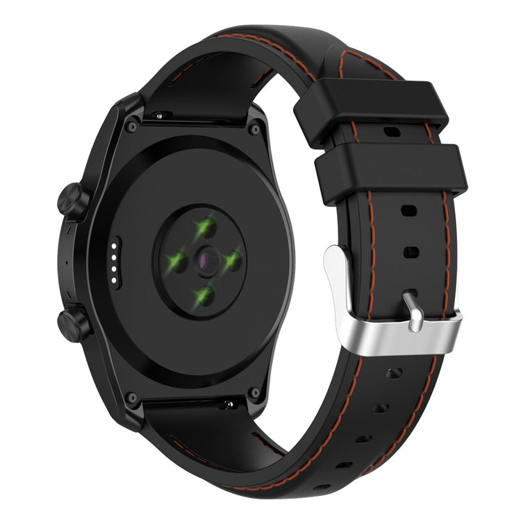 22mm Universal simple color knitted silicone watch strap - Black#serie_5