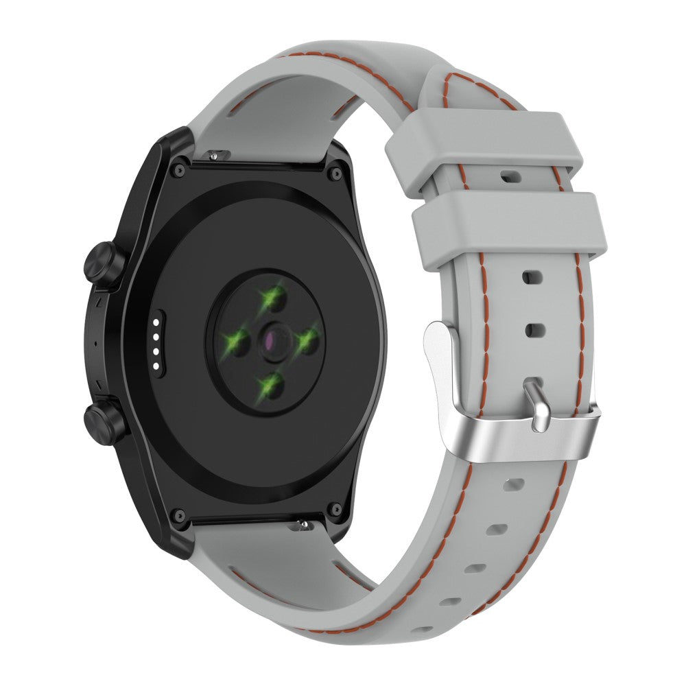 22mm Universal simple color knitted silicone watch strap - Light Grey#serie_8