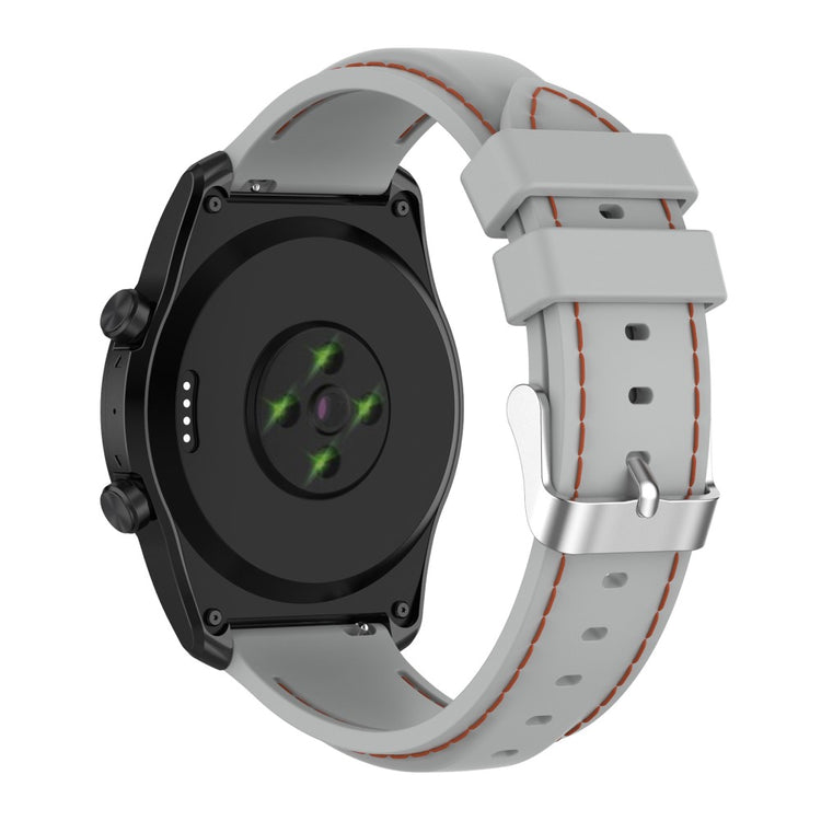 22mm Universal simple color knitted silicone watch strap - Light Grey#serie_8