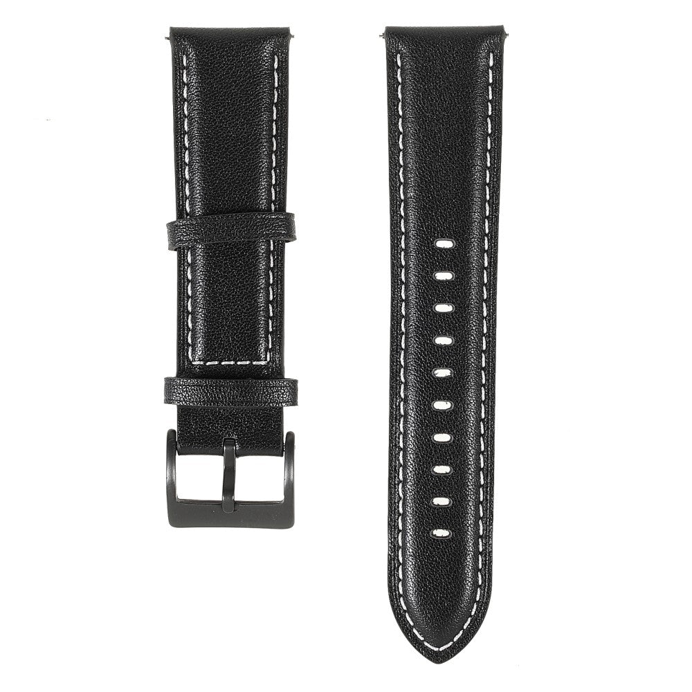 22m Universal quick release genuine leather watch strap - Black#serie_4