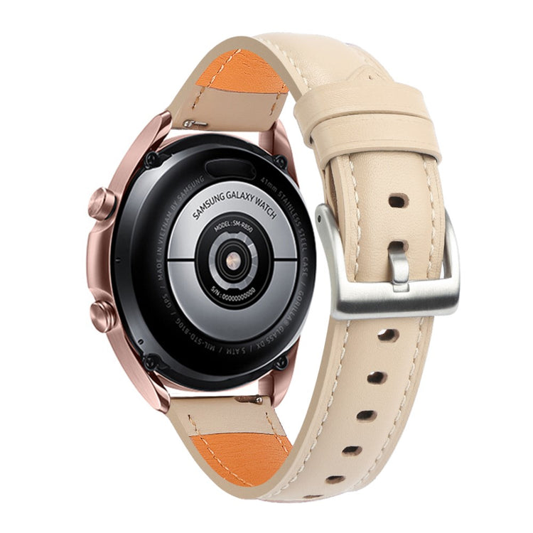 20mm Universal cowhide leather watch strap - Apricot#serie_4